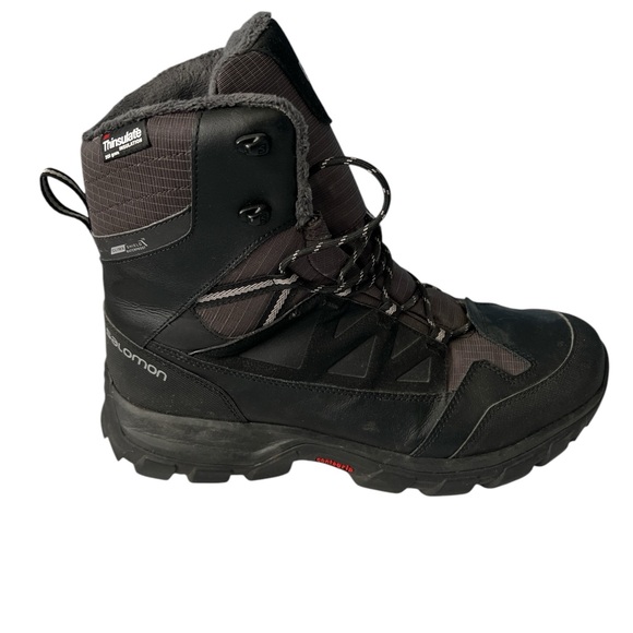 Salomon Men's Black Winter Boots #145464 Black Hiking Shoes Boots US 12 - Picture 6 of 8